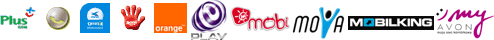 Dost�p do bramki bez limit�w i rysunk�w: Plus GSM, Sami Swoi, Era, T-Mobile, Heyah, Orange, obilKing, myAvon, mBank mobile, MoVa, wpMobi, 36.6